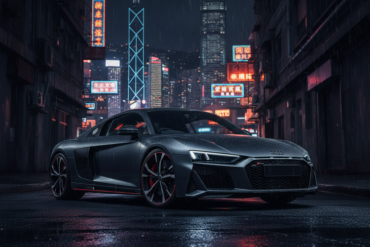 A Audi R8 in Hongkong